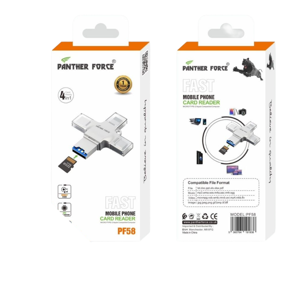 PF58- PANTHER FORCE FAST MOBILE PHONE CARD READER PF58- PANTHER FORCE FAST MOBILE PHONE CARD READER
